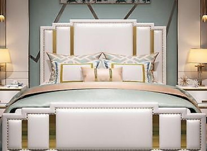 Leder Bett Polster Design Luxus Doppel Hotel Schlaf Zimmer Betten